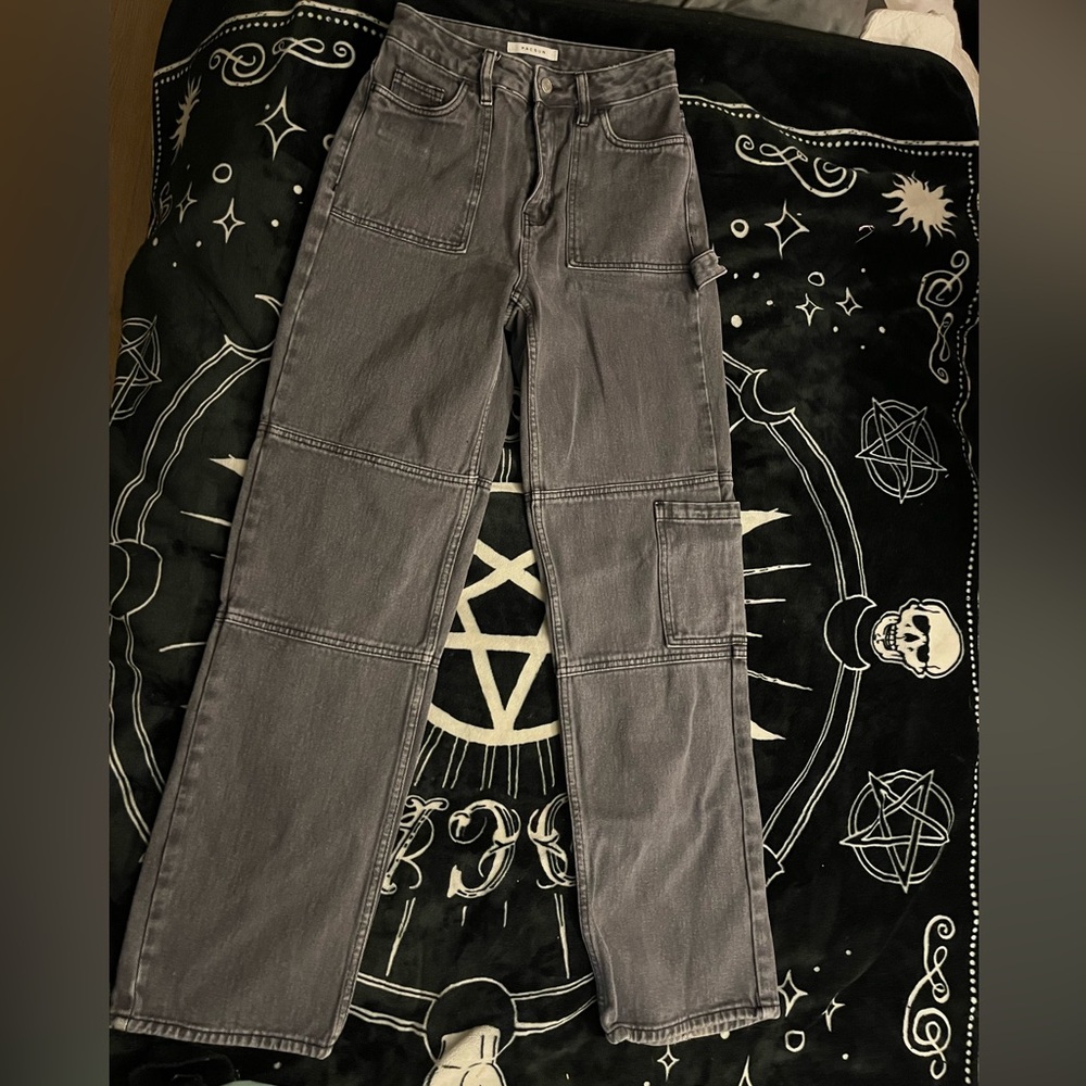Grey Cargo Pants Pacsun y2k style